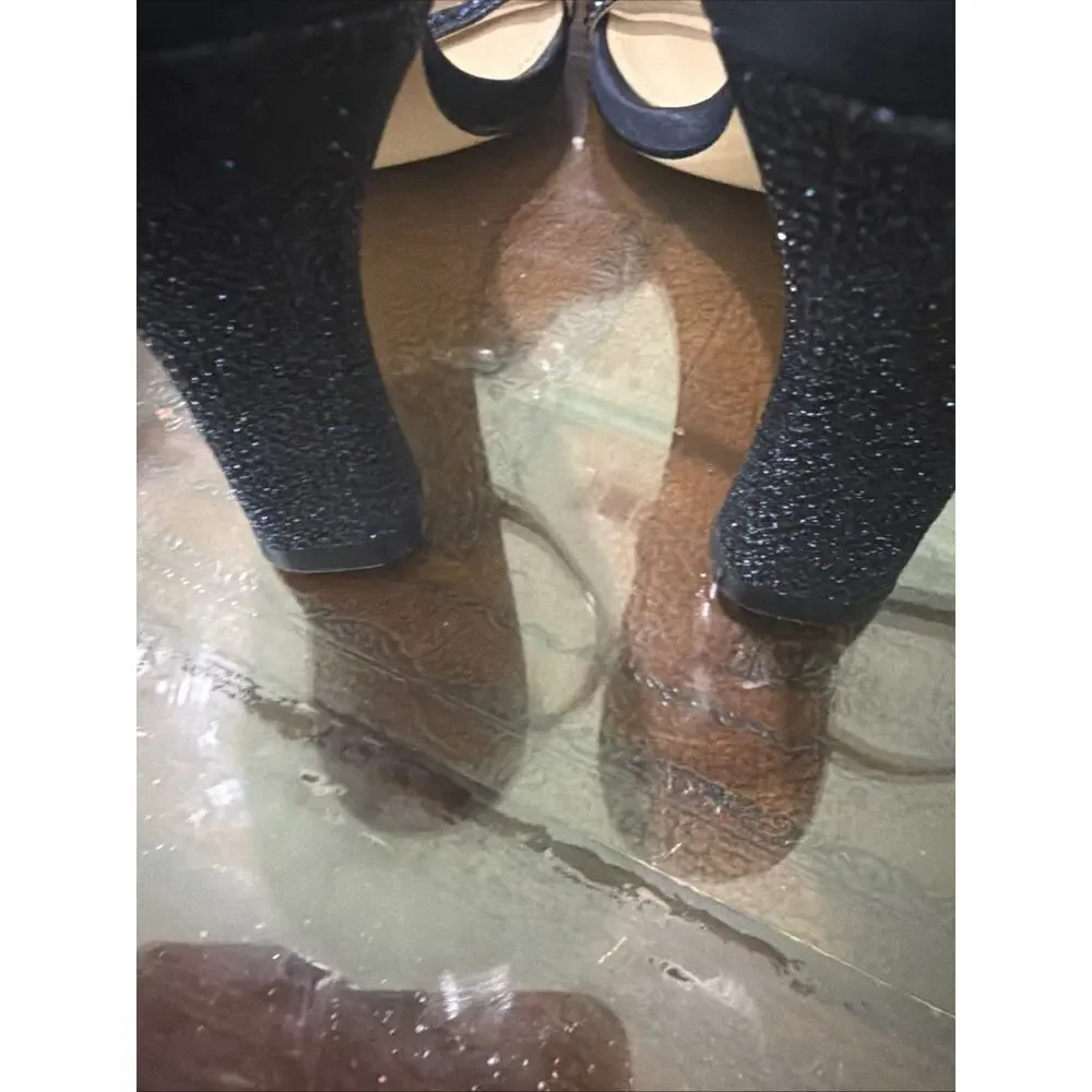 Abbi Rhinestone Sling Back Blue Sandals Size 10m (SRC)